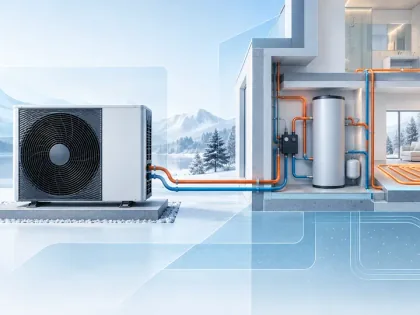 Illustrazione di una pompa di calore aria-acqua: R290 e riqualificazione: cinque cose da non dare per scontate